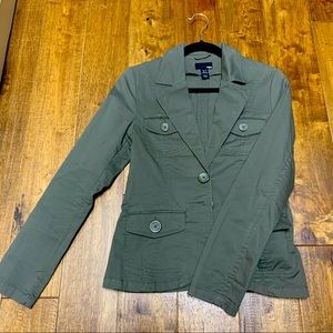 H&M Fitted Army Green Jacket with belt